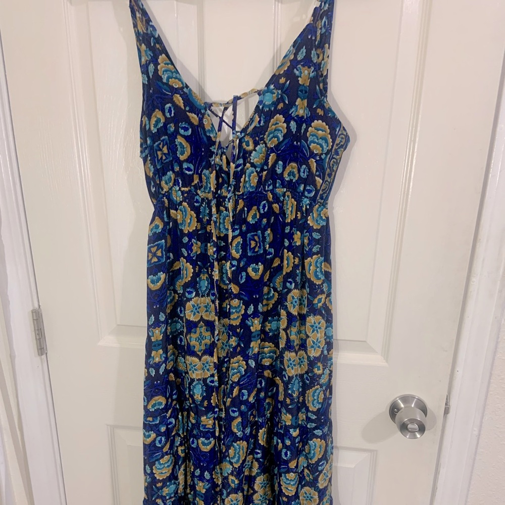 Silk-viscose maxi dress
